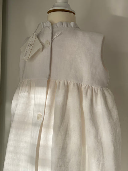 Taufkleid "schlichte Eleganz" ohne Ärmel Gr 62/68