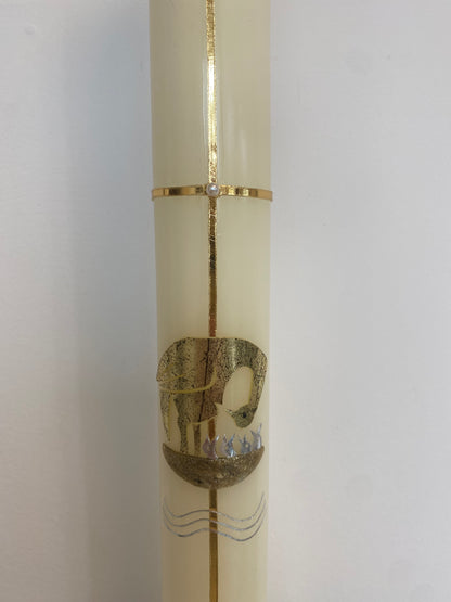 Taufkerze "Pelikan" gold