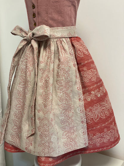 Dirndl "Rosa" Gr 110 altrosa-rot-beige