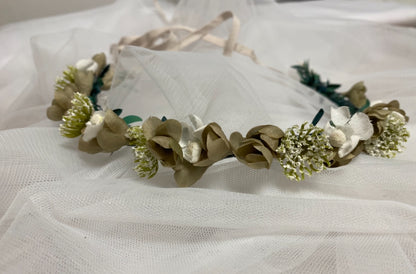 Blumenkränzchen "braun-weiß"